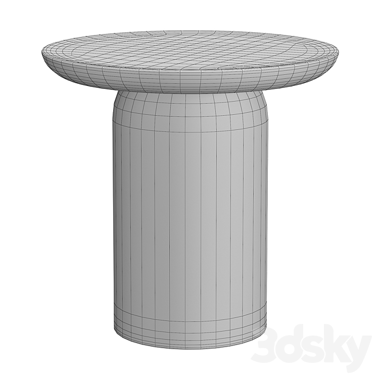 CUPOLA CARVED ROUND SIDE TABLE Table 3D model