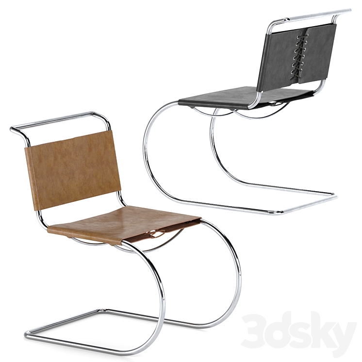 MR10 Side Chair by Mies Van Der Rohe 3DS Max - thumbnail 2