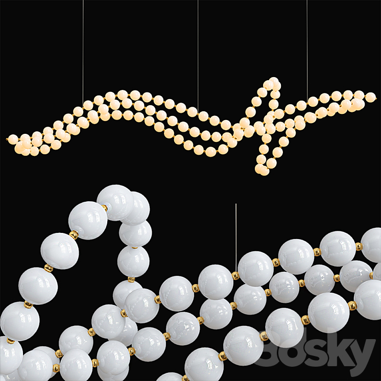 Pearl Necklace Chandelier 3DS Max - thumbnail 1