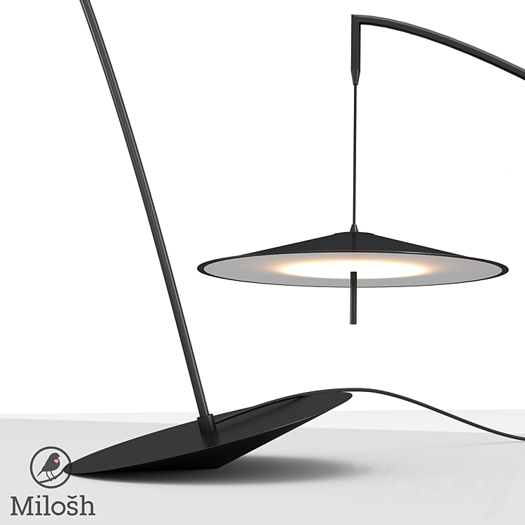 om MILOSH TENDENCE 0885FL-1BK 3D Model Free
