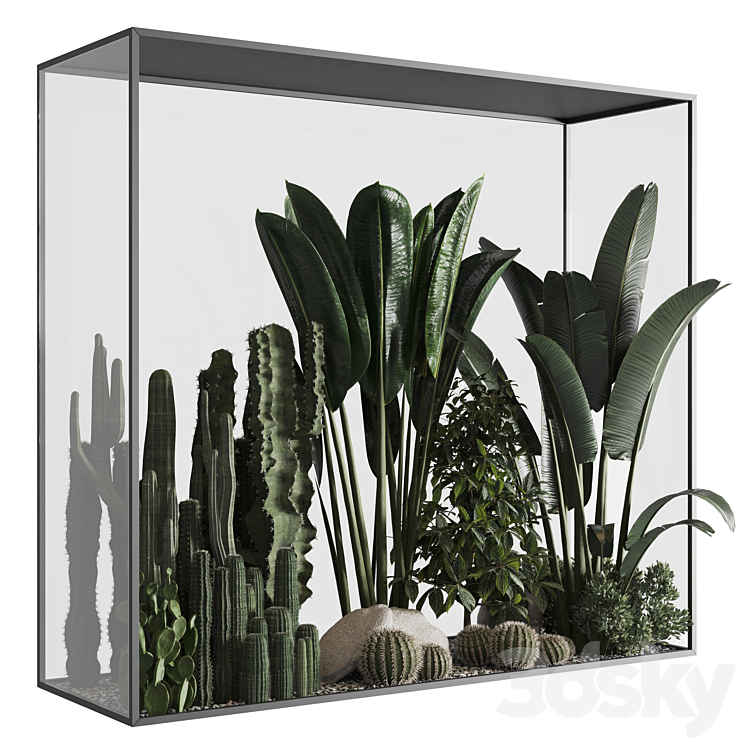Plants behind glass 02 3DS Max - thumbnail 1