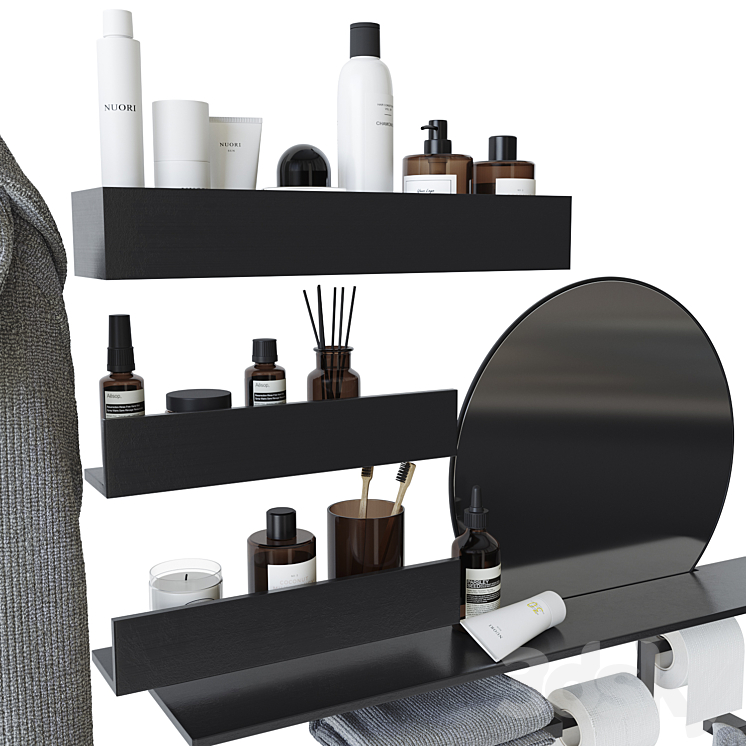 Decorative bathroom set 13 3D Model Free