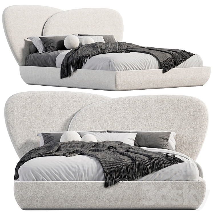 Curve Bed by 1stDIBS 3D Model Free