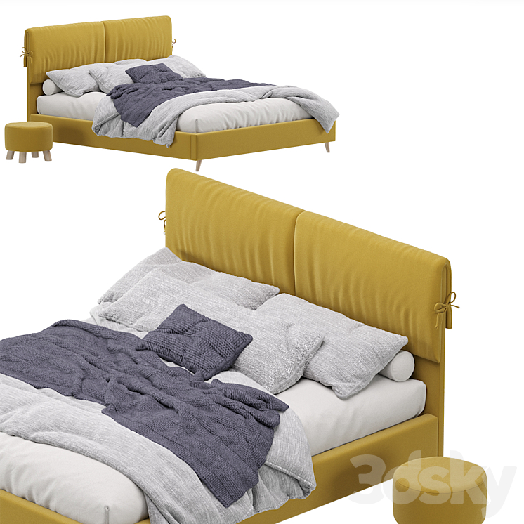 Bed Siteno Minced 160 Barhat Beige by Divan.ru \/ Bed Siteno 3DS Max - thumbnail 2
