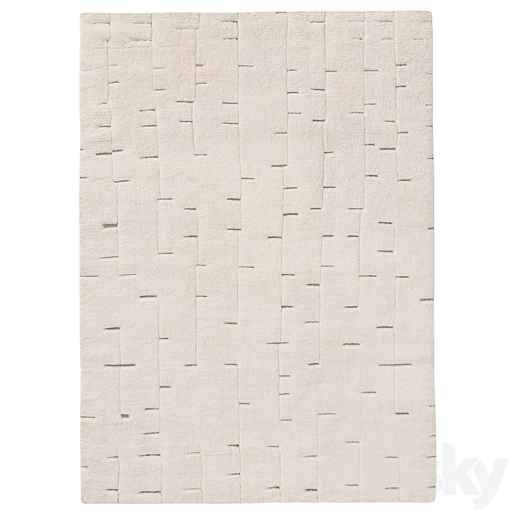 HADYA HAND-KNOTTED WOOL RUG 3D Model