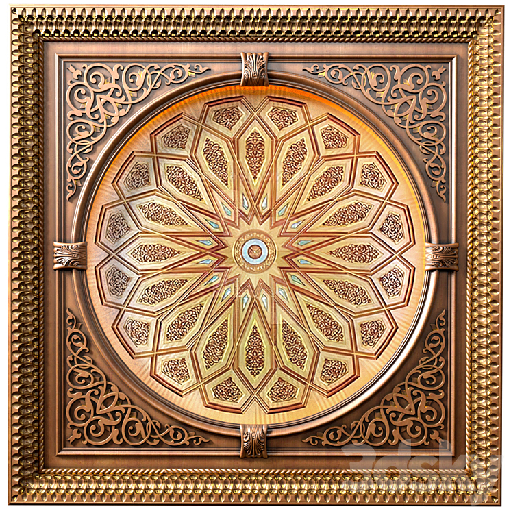 Ceiling in oriental style .Arabic Majlis Ceiling .Islamic Ceiling Eastern Set 3D Model