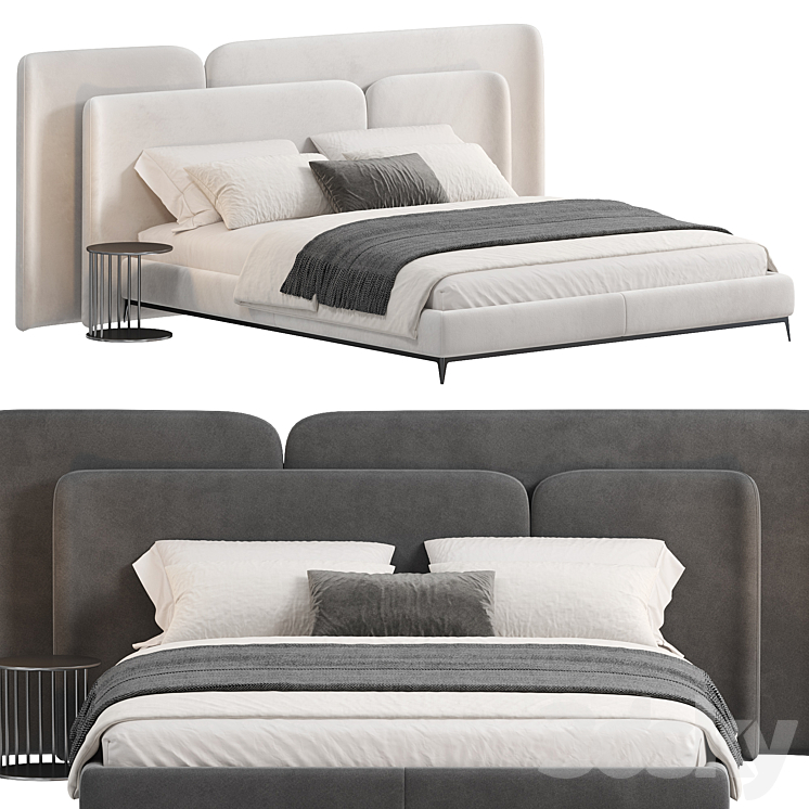 Lauren Bed by The Highwall 3D Model Free