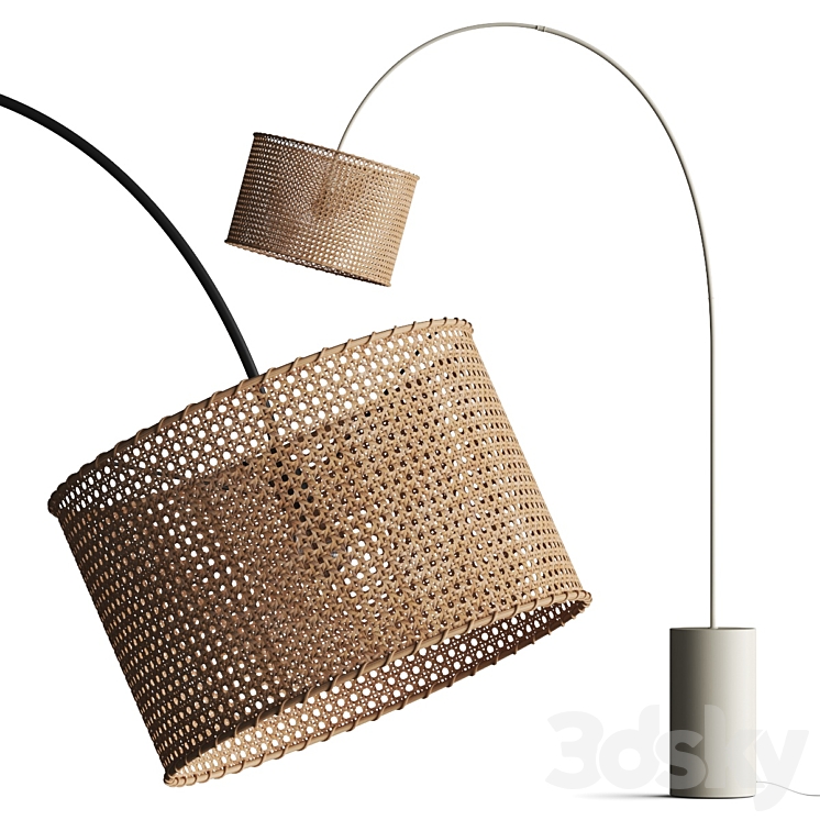 Urban Outfitters Mabelle Arc Floor Lamp 3D Model