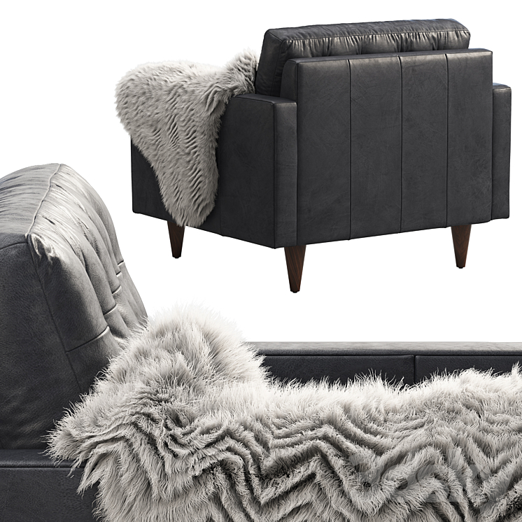 Joybird Eliot Leather Chair Arm chair 3D model