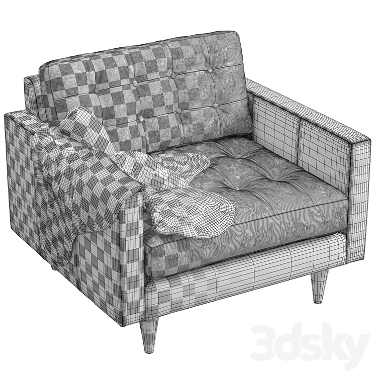 Joybird Eliot Leather Chair Arm chair 3D model