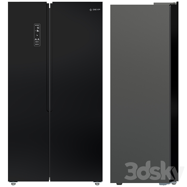 Refrigerator multi-door Side by Side DEXP SBS455AHA 3DS Max - thumbnail 1