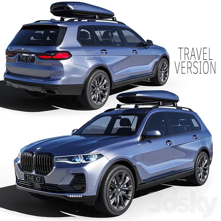 BMW X7 Travel 3DS Max Model - thumbnail 1