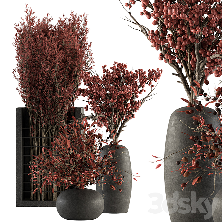 Bouquet 108 – Red Plants 3D Model