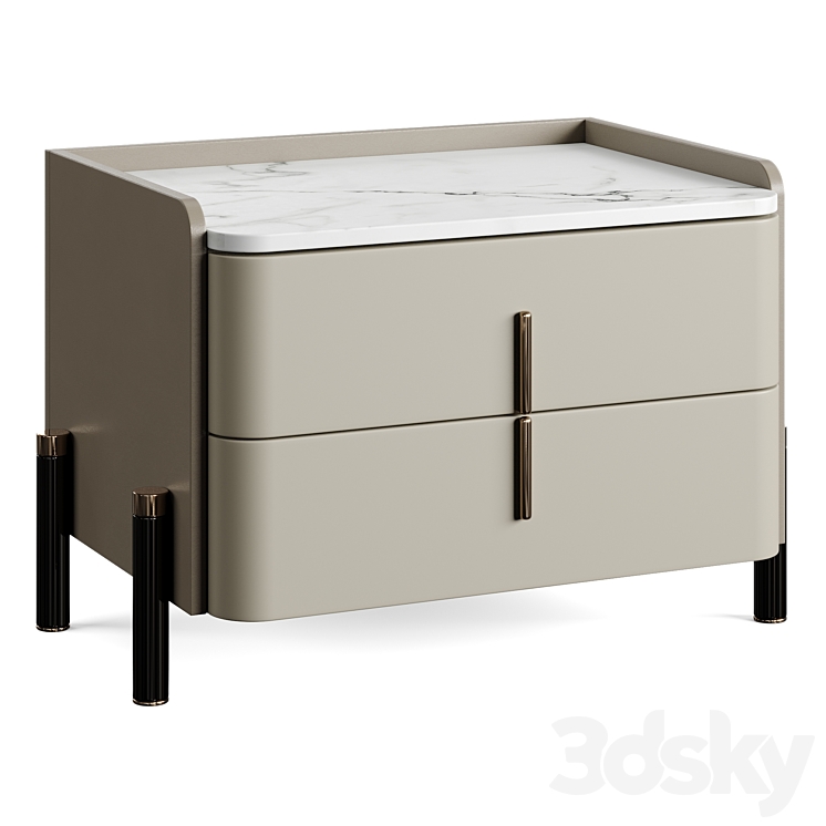Ana Roque MISIA Bedside Table 3DS Max Model - thumbnail 2