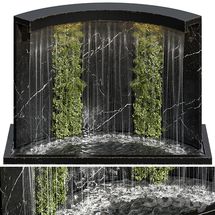 Waterfall fountains cascade 24 3D Model