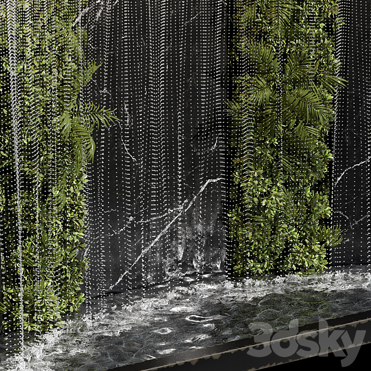 Waterfall fountains cascade 24 3D Model