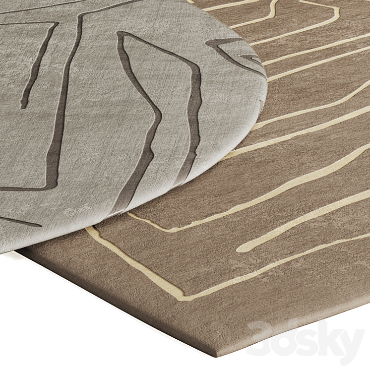 A set of carpets from Corner design 3D Model