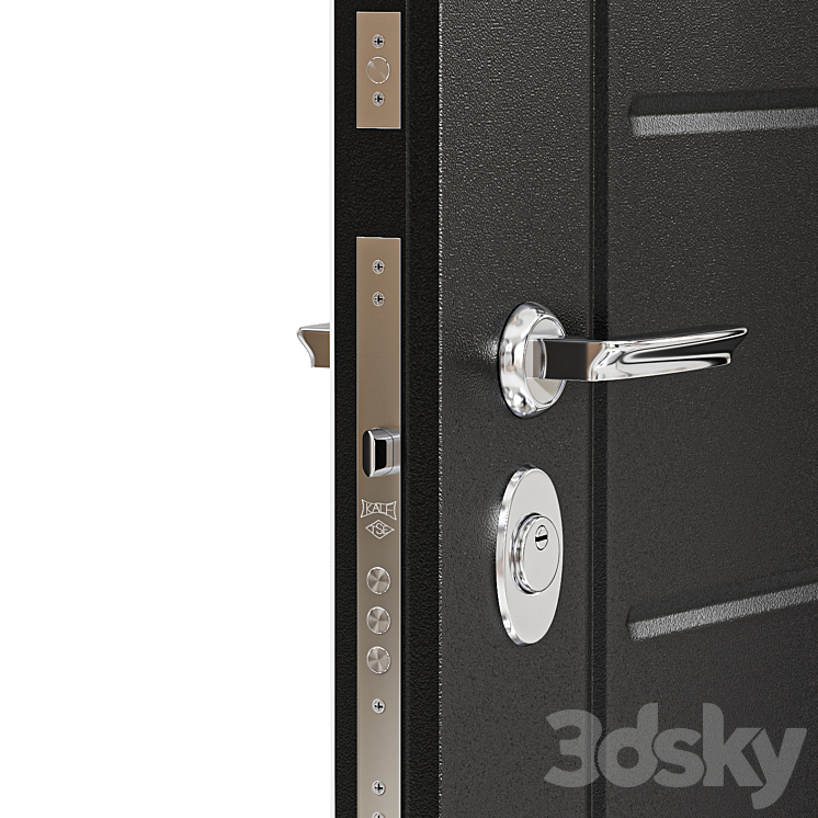Entrance metal door Bravo 3D Model Free