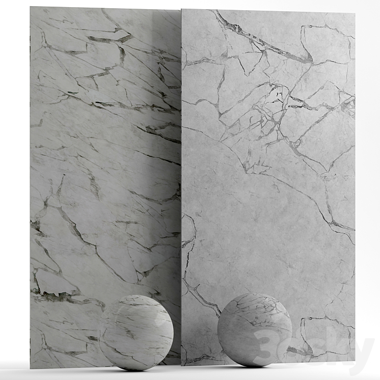 Marble Calacatta with 2 materials 3D Model