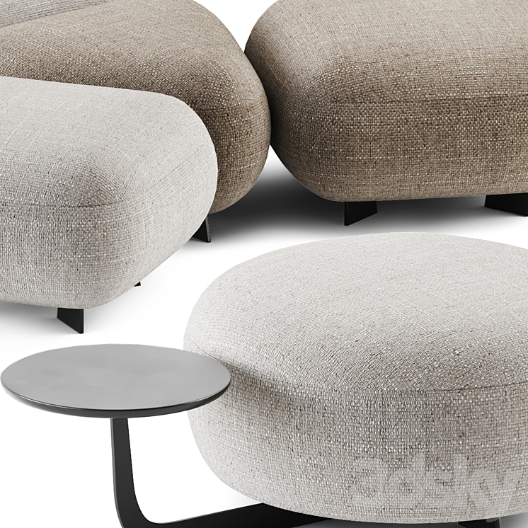 Set Poufs Code Out by True Design / Pouf Other soft seating 3D model