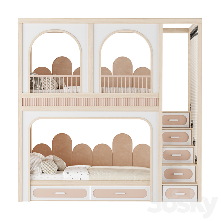 Kids Room Bed 04 3DS Max Model - thumbnail 1