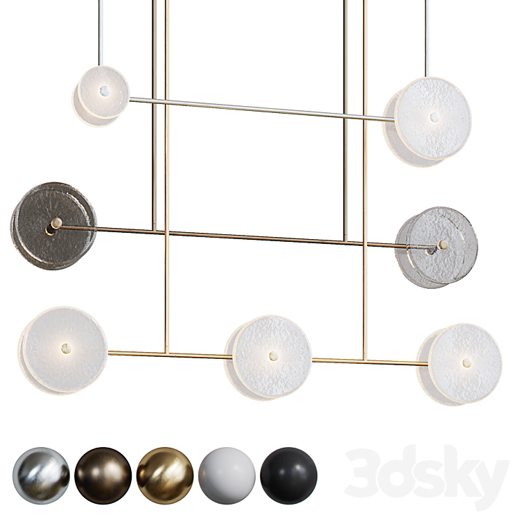 Set of pendant lights CORAL LINEAR from Soktas