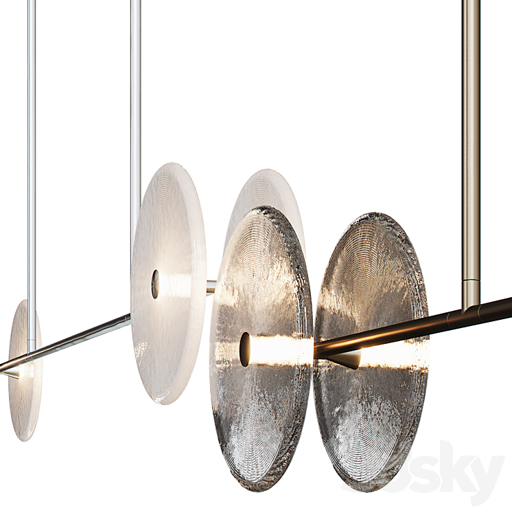 Set of pendant lights CORAL LINEAR from Soktas 3DS Max
