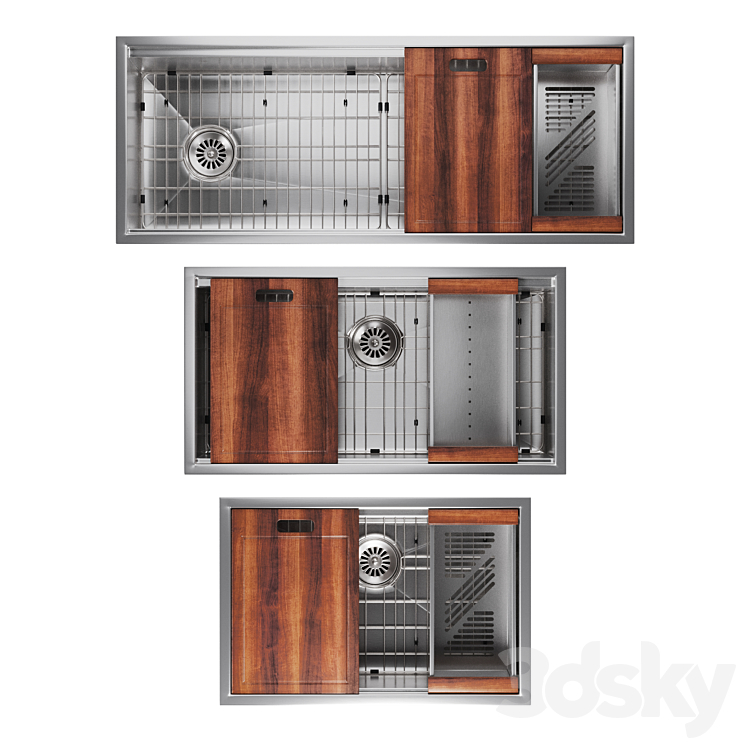 “ZLINE kitchen sink set Garmisch | 27″” 33″” 45″”” 3D Model
