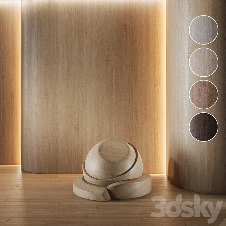Wood Oak set (seamless) | laminate | Parquet | 05 3D Model