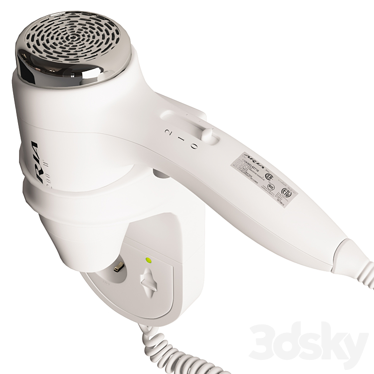 Hotel hair dryer Aria 1200w 3DS Max - thumbnail 2