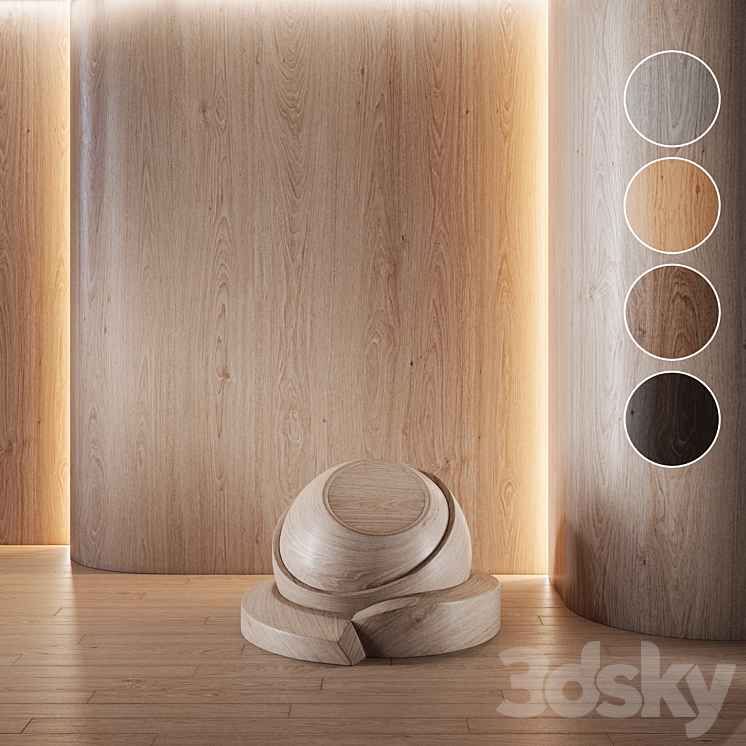 Wood Oak set (seamless) | laminate | Parquet | 07 3D Model