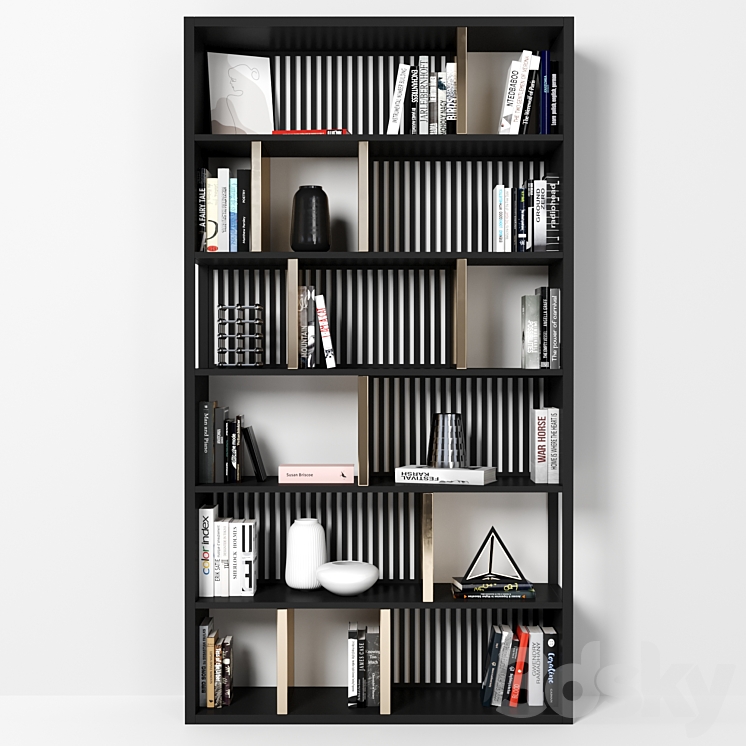 Rack and Bookcase 3D Model