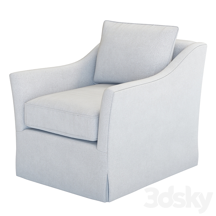 Crate&Barrel Keely Slipcovered Armchair Arm chair 3D model
