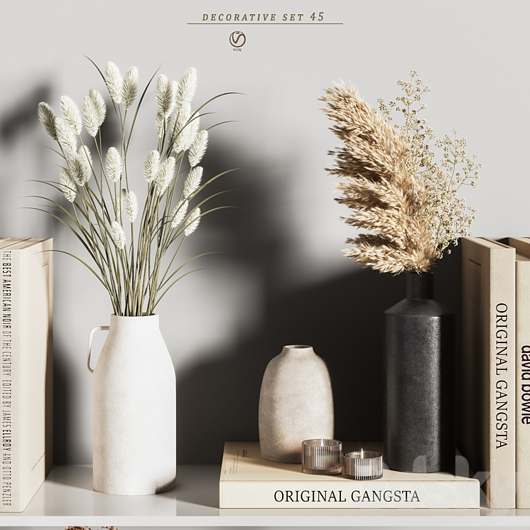 decorative set 45(vray) 3D Model Free