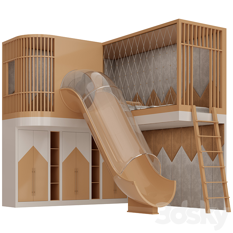 Children Furniture Set 04 3D Model