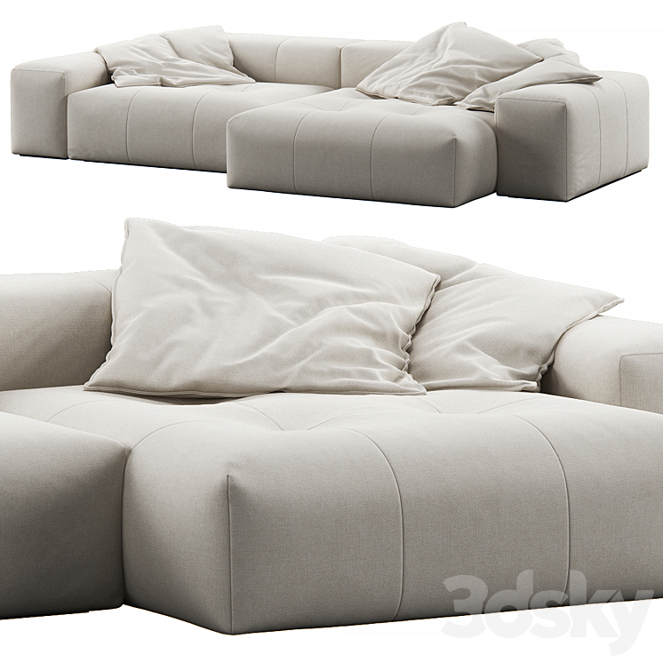 Pixel Corner Sofa by Saba 3D Model Free