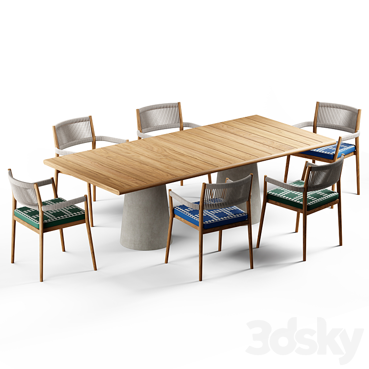 Cassina - 474 and 477 Dine Out 3D Model