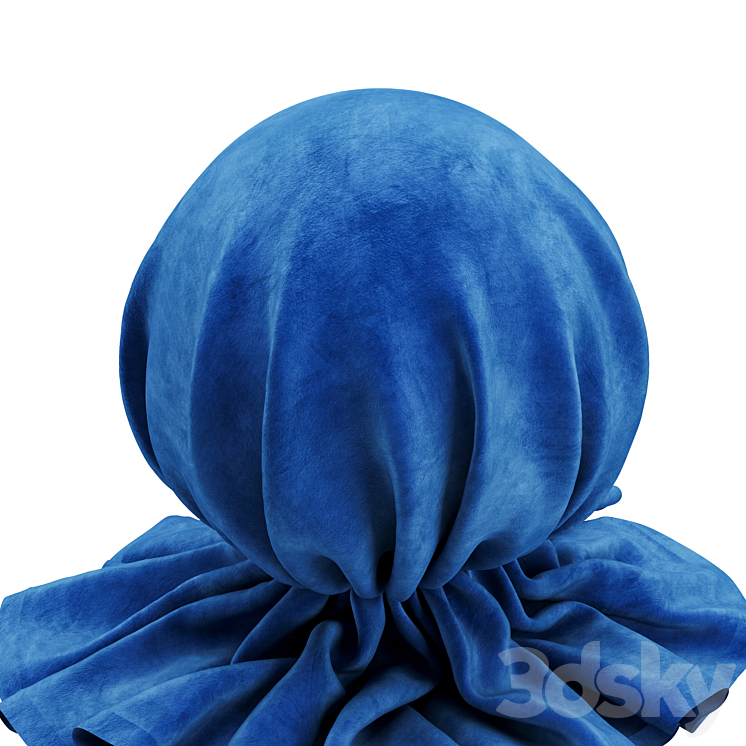 Blue Velvet Material 3D Model