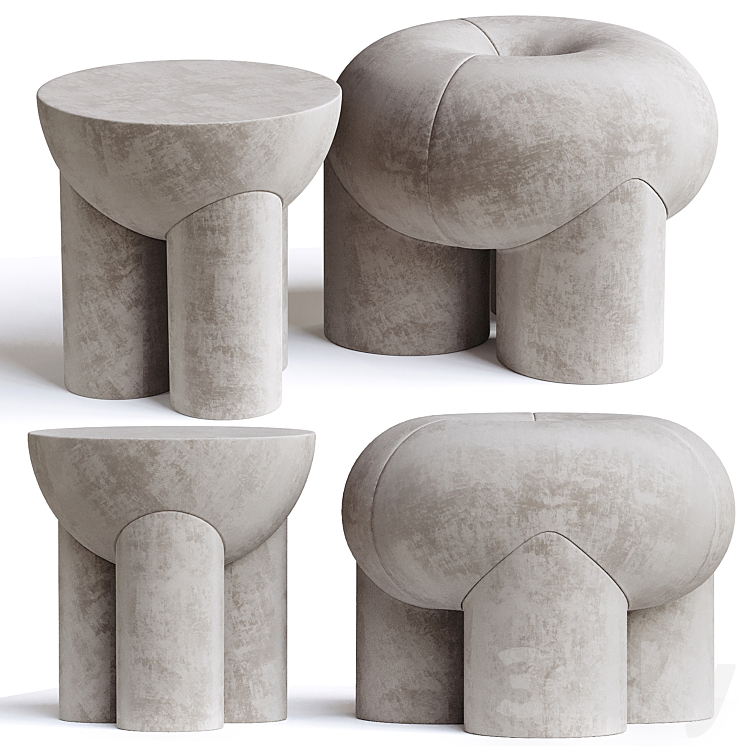 Ollie Pouf 3D Model