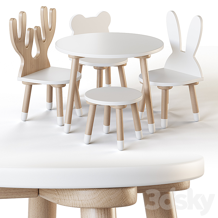 Smile Artwood table and chairs for nursery Free Download