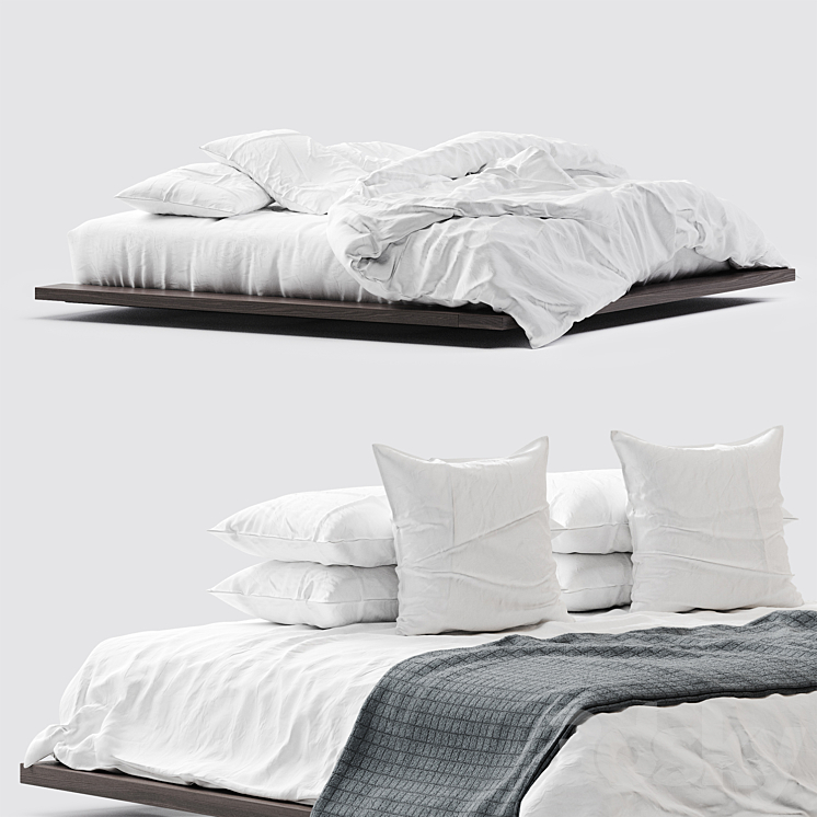 White bed linen_5 3DS Max - thumbnail 1