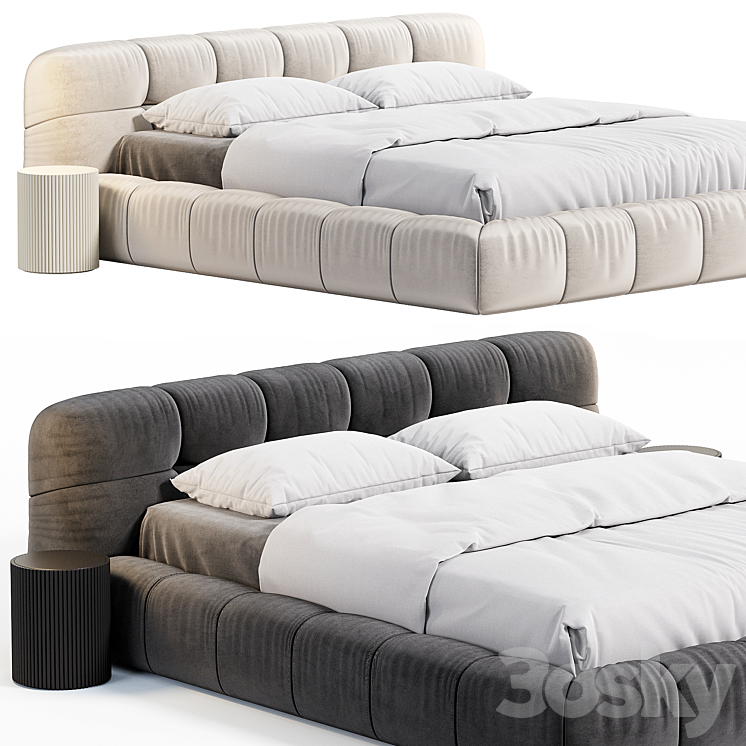 B&B Italia Tufty Bed 3D Model Free