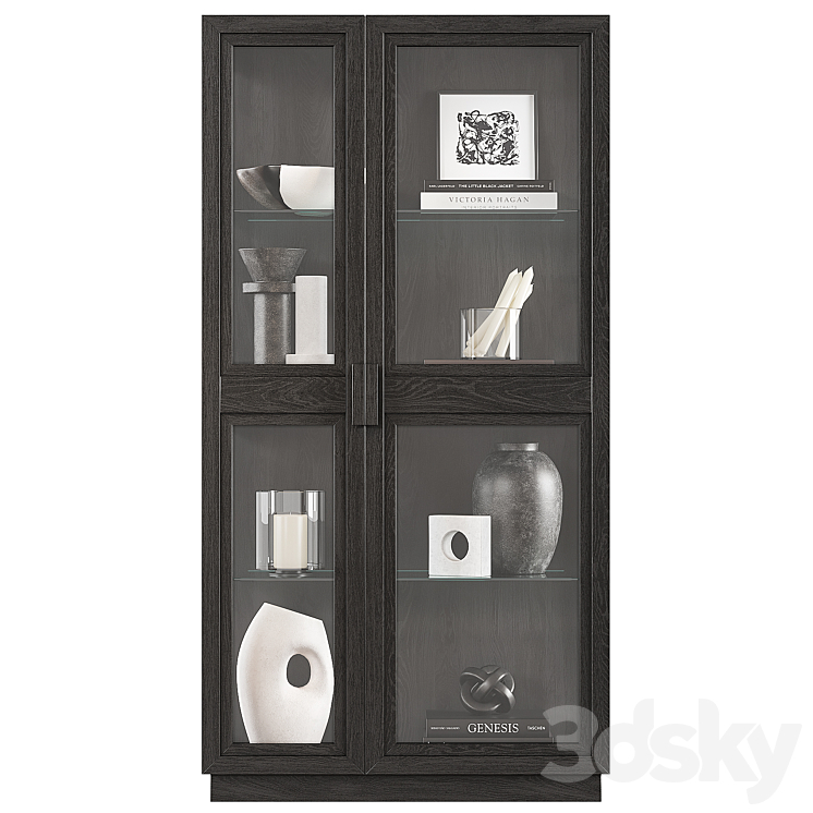 Crate & Barrel Calypso cabinet 3D Model Free