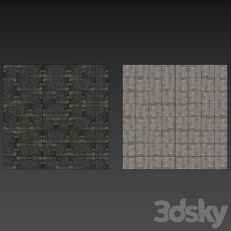 Stone Set 58 – Bundle \/ 2 types: Black Slate & Brown Slate \/ 2K 3DS Max - thumbnail 2
