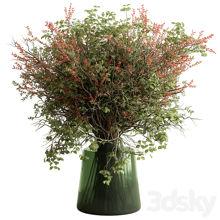 Bouquet – Green Branch 115 3D Model
