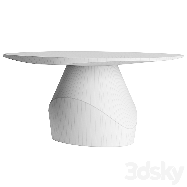 Yab Dining Table 3DS Max Model - thumbnail 2