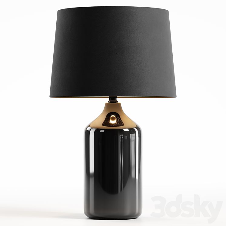 Zara Home – The black ceramic base lamp 3DS Max Model - thumbnail 1