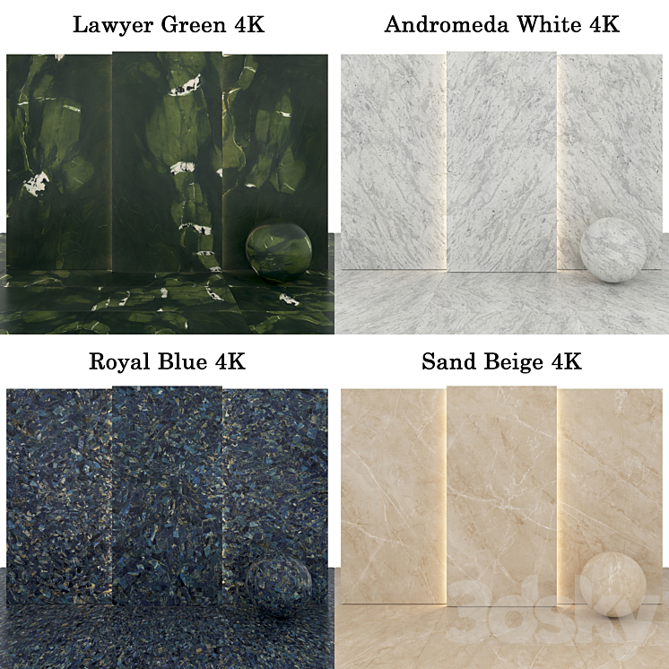 Collection Marble 78 3DS Max Model - thumbnail 2
