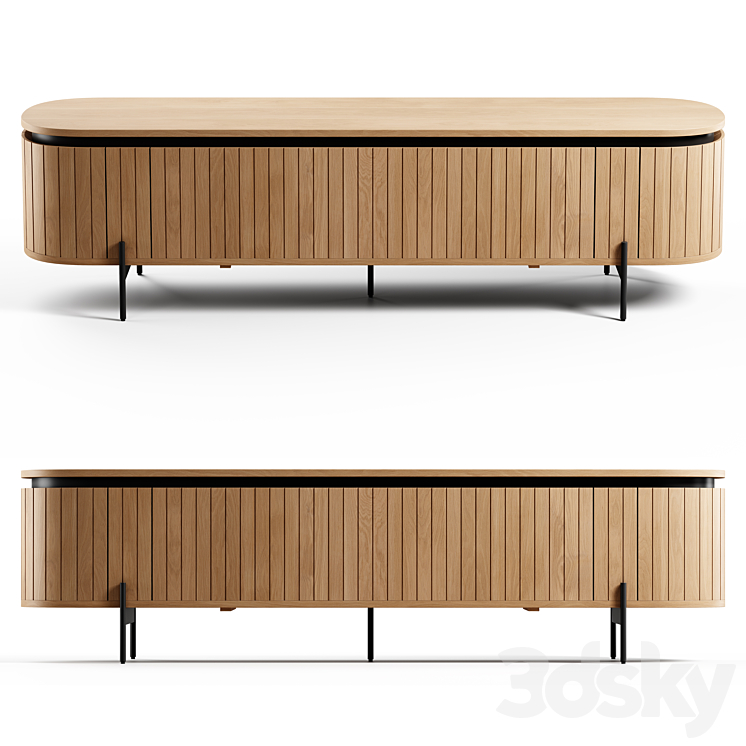 Kave Home – Licia TV stand 200×55 cm 3D Model