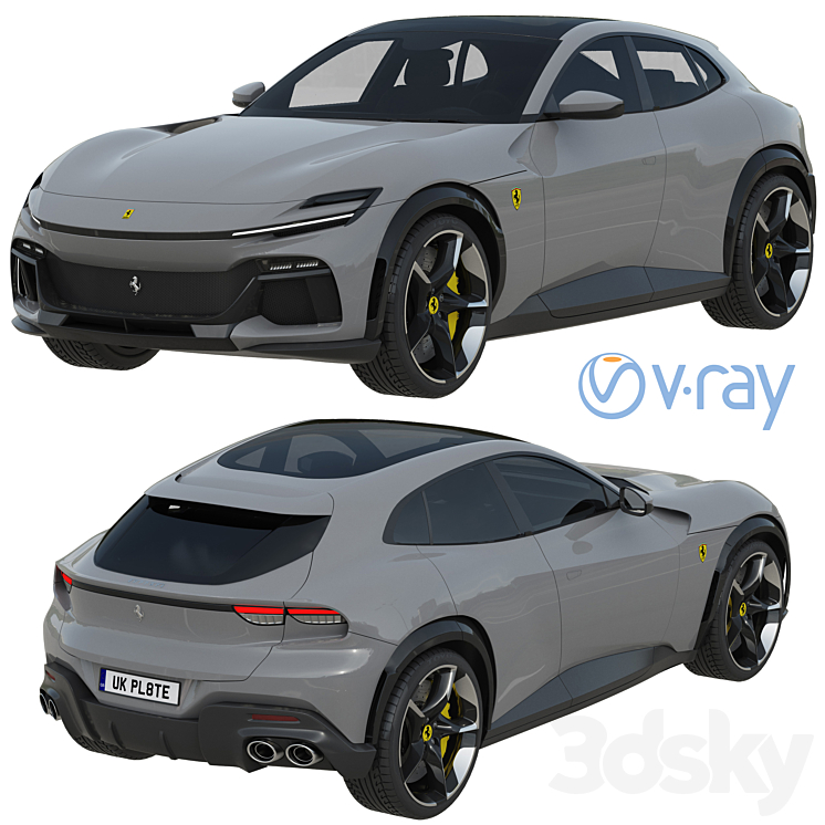 Ferrari Purosangue 3D Model Free